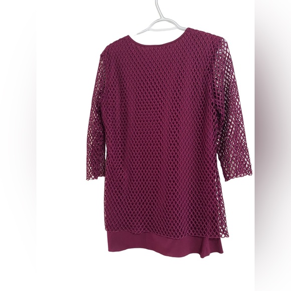 17. INITIATIVES Mini-dress/Tunic - Burgundy, size Large - Picture 2 of 5